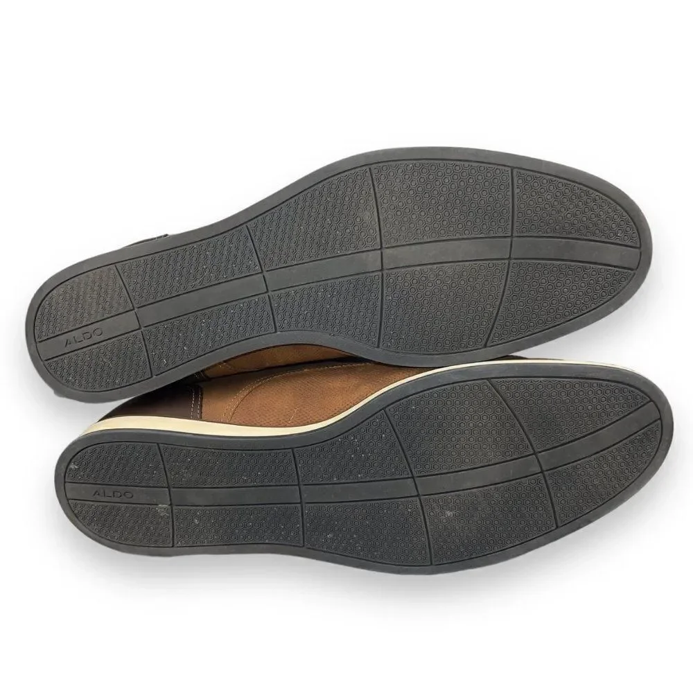 Aldo‎ Vermilion Paneled Derby Oxfords Brown Men's 13